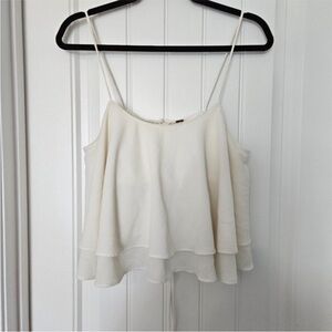 Elegant White Layered Women's Top